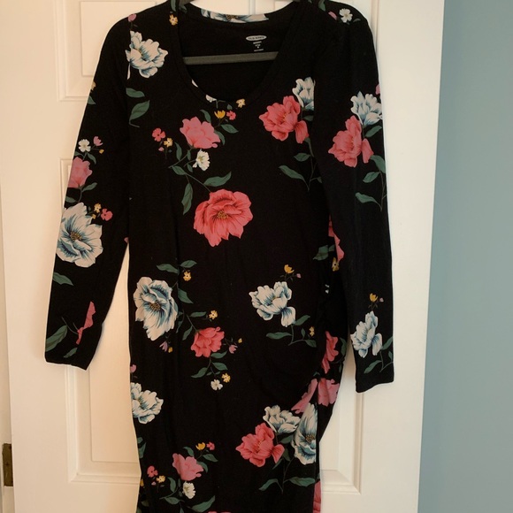 Old Navy fitted midi maternity dress - Picture 1 of 2